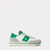 Polo Ralph Lauren Train 89 Leather & Canvas Trainer In Gray