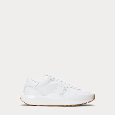Polo Ralph Lauren Train 89 Leather & Oxford Sneaker In White