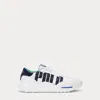 Polo Ralph Lauren Train 89 Logo Leather & Oxford Sneaker In White/multi