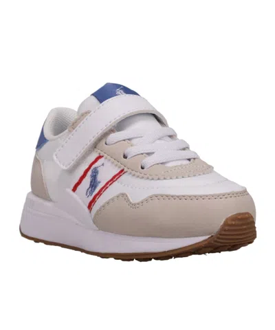 Polo Ralph Lauren Train 89 Logo Sneakers In Neutral