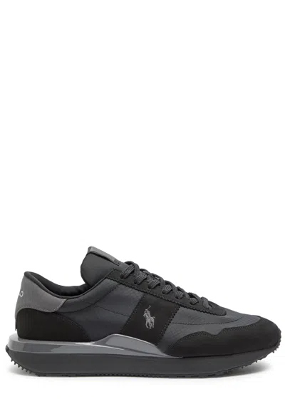 Polo Ralph Lauren Train 89 Panelled Mesh Sneakers In Black
