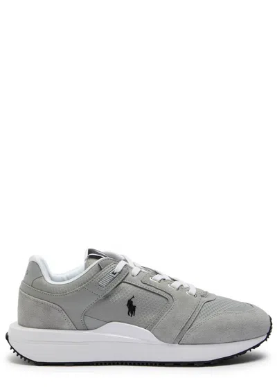Polo Ralph Lauren Train 89 Panelled Mesh Sneakers In Gray