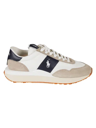 Polo Ralph Lauren Ralph Lauren Train 89 Suede Panelled Trainers Whit In White