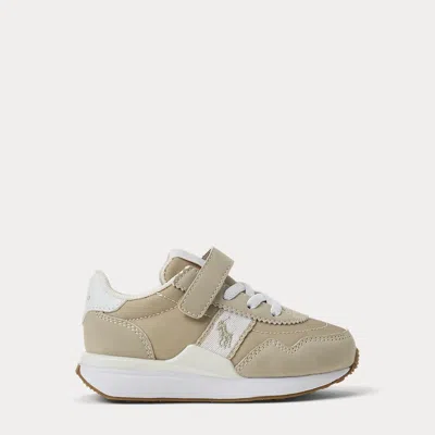 Polo Ralph Lauren Kids' Train 89 Sport Canvas Sneaker In Khaki/white