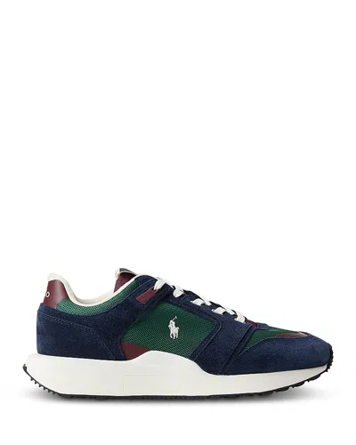 Polo Ralph Lauren Train 89 Suede & Oxford Sneakers In Multi