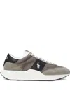 Polo Ralph Lauren Train 89 Suede Panelled Sneakers In Gray