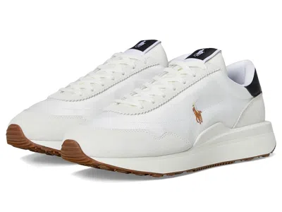 Polo Ralph Lauren Train 89 Suede-paneled Sneakers In White