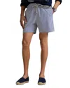 Polo Ralph Lauren Traveler 5.75 Classic Swim Trunks In Cruise Royal Seersucker