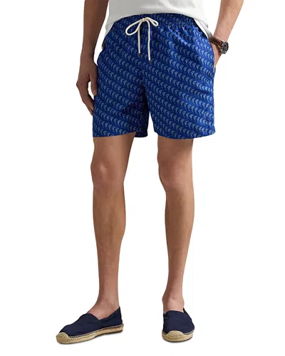 Polo Ralph Lauren Traveler 5.75 Classic Swim Trunks In Sail Fish Tile