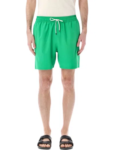 Polo Ralph Lauren Traveler Classic 14.6 Cm Beach Boxers In Green
