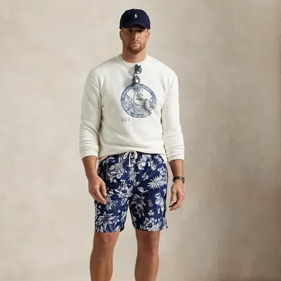 Polo Ralph Lauren Traveler Classic Fit Bear Swim Trunk In Two Tone Bear