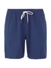 Polo Ralph Lauren Traveler Straight-leg Mid-length Swim Shorts In Blue
