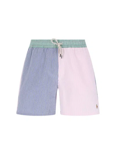 POLO RALPH LAUREN 'TRAVELER' STRIPED SWIMSUIT SHORTS