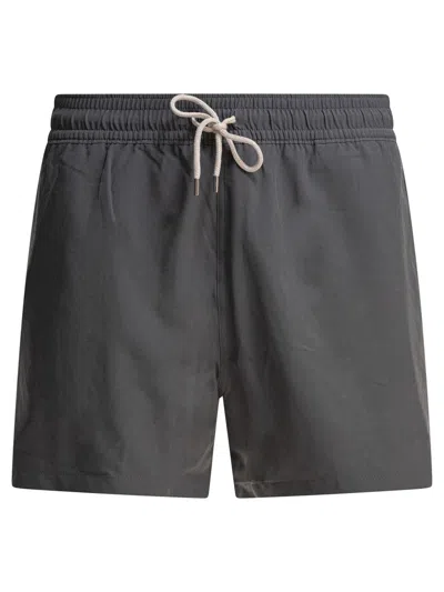 Polo Ralph Lauren Swim Trunks With Back Pocket And Elastic Waistband In Gray
