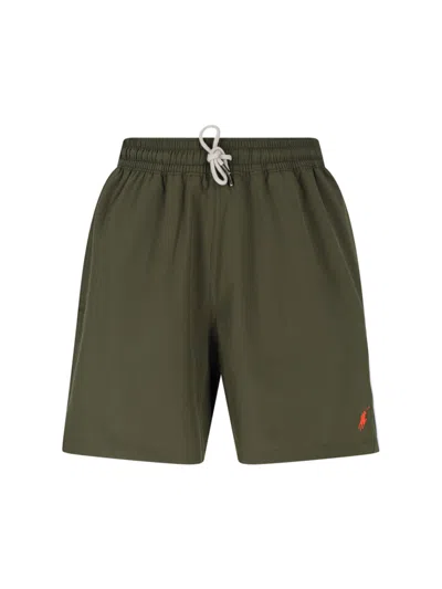 Polo Ralph Lauren 14.6 Cm Traveller Classic Swimming Trunk Clothing In Green