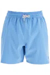 Polo Ralph Lauren Traveler Icon Logo Slim Fit Mid Swim Shorts In Blue