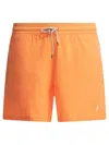 Polo Ralph Lauren Fluo Orange Stretch Polyester Swimming Shorts In Neutral