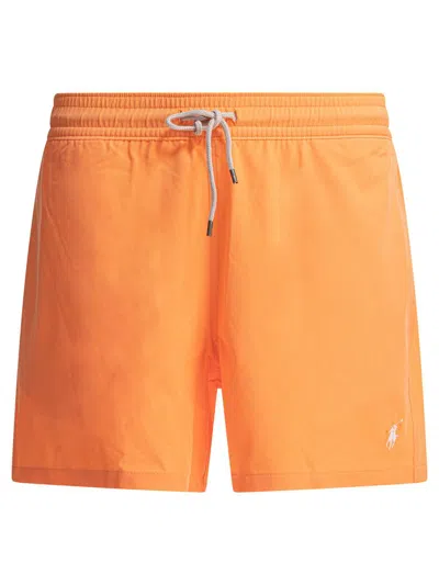Polo Ralph Lauren Big & Tall Traveler Swim Trunks In Orange