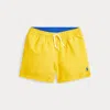 Polo Ralph Lauren Big Boys Traveler Drawstring Waistband Swim Trunk In Canary Yellow