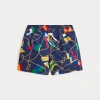 Polo Ralph Lauren Traveler Swim Trunk In Signal Flag Toss