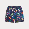 Polo Ralph Lauren Traveler Swim Trunk In Signal Flag Toss