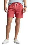 Polo Ralph Lauren Traveler Stretch Classic Swim Trunk In Nantucket Red