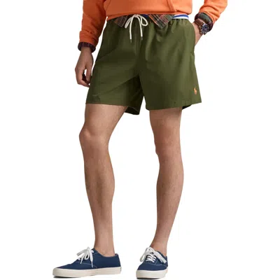 Polo Ralph Lauren Traveler Swim Trunks In New Olive