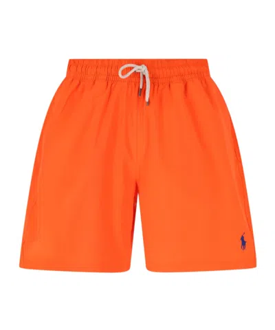 Polo Ralph Lauren 'traveler' Swim Shorts In Orange