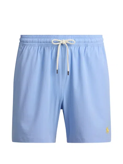 Polo Ralph Lauren Traveller Logo-embroidered Swim Shorts In Blue