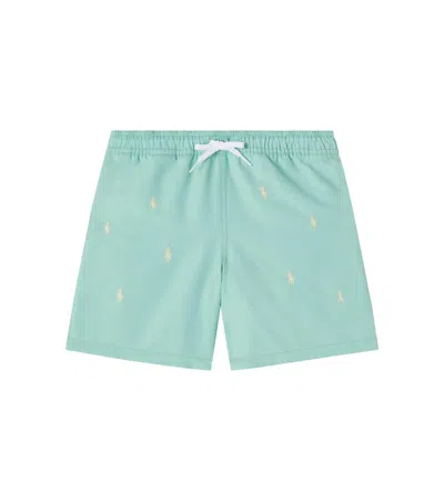 Polo Ralph Lauren Kids' Traveller Polo Pony Swim Shorts In Blue