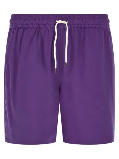 Polo Ralph Lauren Traveller Short Swimsuit In Purple