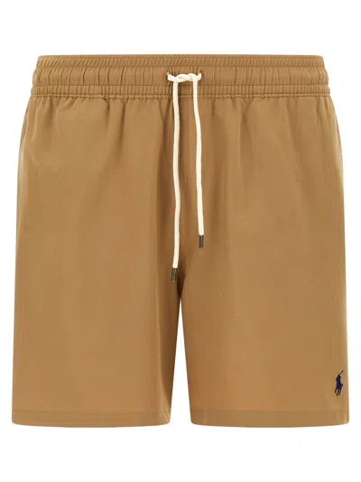 Polo Ralph Lauren Traveller Swimsuit In Neutral