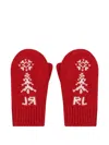 Polo Ralph Lauren Tree-detail Gloves In Red