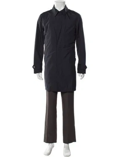 Pre-owned Polo Ralph Lauren Trench Coat In Blue
