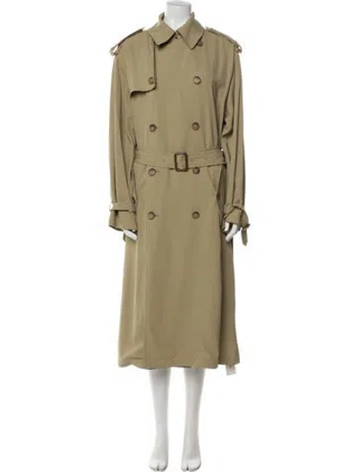 Pre-owned Polo Ralph Lauren Trench Coat In Green