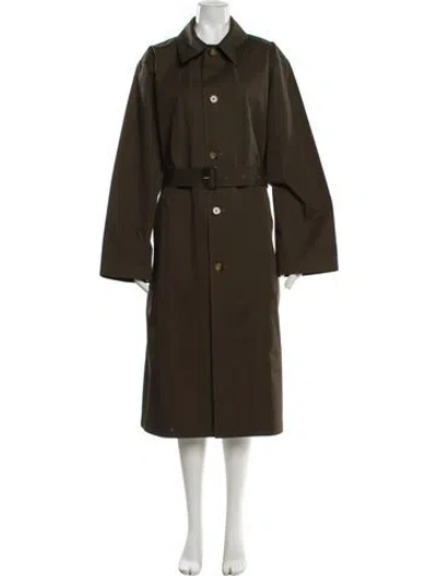 Pre-owned Polo Ralph Lauren Trench Coat In Green