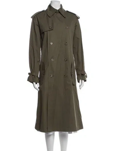 Pre-owned Polo Ralph Lauren Trench Coat In Green