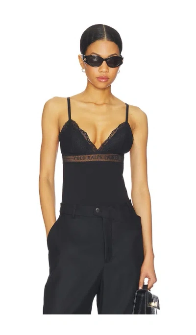 Polo Ralph Lauren Triangle Bodysuit In Black