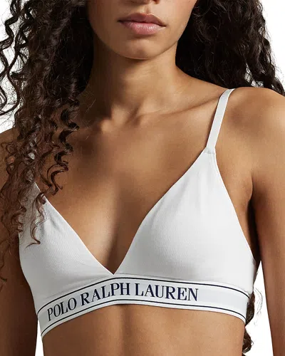 Polo Ralph Lauren Logo-underband Bra In White