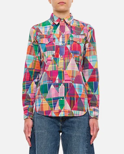 Polo Ralph Lauren Triangle Patchwork Shirt In Multicolor