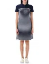 Polo Ralph Lauren Short Sleeve Day Dress In Blue
