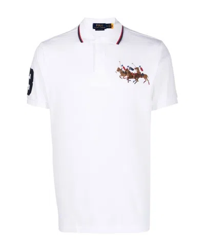 Polo Ralph Lauren Triple-pony Cotton Polo Shirt In White | ModeSens