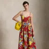 Polo Ralph Lauren Tropical-floral Cotton Poplin Dress In Paradise Petals
