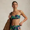 Polo Ralph Lauren Tropical-print Bandeau Bikini Top In Multi