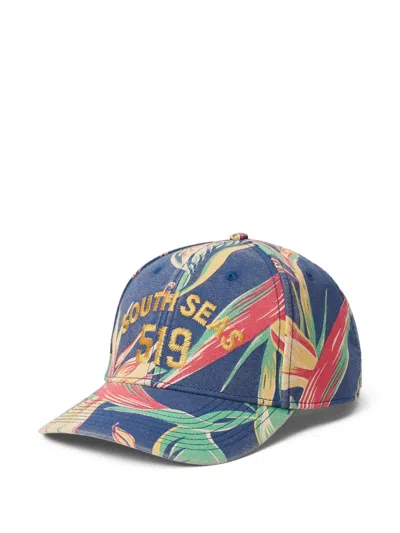 Polo Ralph Lauren Tropical-print Baseball Cap In 蓝色
