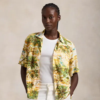 Polo Ralph Lauren Tropical-print Camp Shirt In Sunset Beach