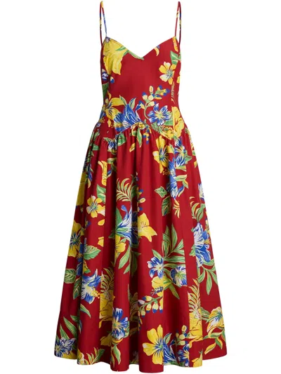 POLO RALPH LAUREN TROPICAL-PRINT DRESS