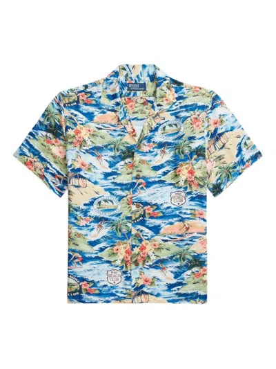 POLO RALPH LAUREN POLO RALPH LAUREN TROPICAL PRINT SHORT-SLEEVE SHIRT WITH CLASSIC COLLAR