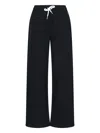 Polo Ralph Lauren Black Pants With Drawstring Elastic Waist And Pony Embroidery On The Side