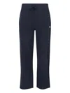 Polo Ralph Lauren Navy Cotton Sweatpants With Drawstring And Embroidered Logo In Blue
